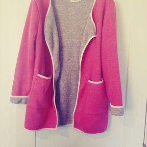 Acrylic Cashmere Softest Bright Pink Grey Sweater